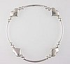 Sterling Silver Heart Tube Stretch Bracelet