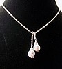 Stering Silver Stardust Bead Front Flip Necklace