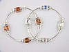 Square Swarovski Crystal Stretch Tube Bracelet