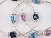 Square Swarovski Crystal Stretch Bracelet