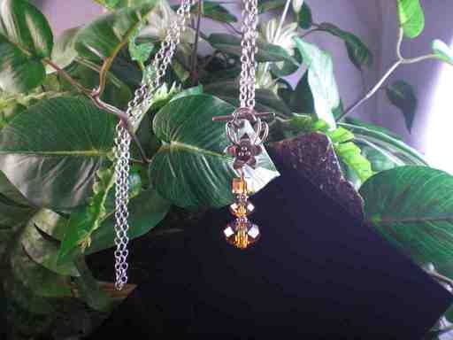 Topaz Swarovski Crystal Long Necklace