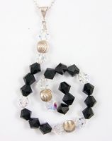 Swarovski Crystal Free-Form Swirl Necklace