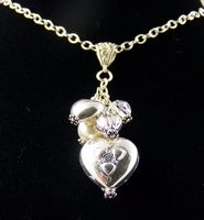 Long Multi Heart Charming Necklace