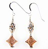 Sterling Silver & Copper Dangle Earrings