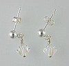 Swarovski AB Crystal & Sterling Silver Post Earrings
